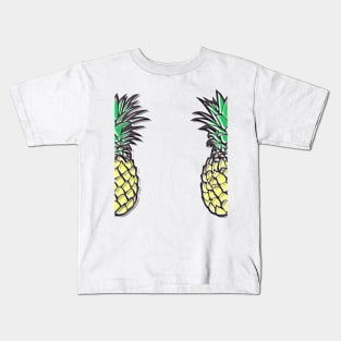 Pineapple pop art comic style Kids T-Shirt